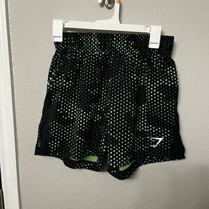 Gymshark men’s Black and neon green shorts